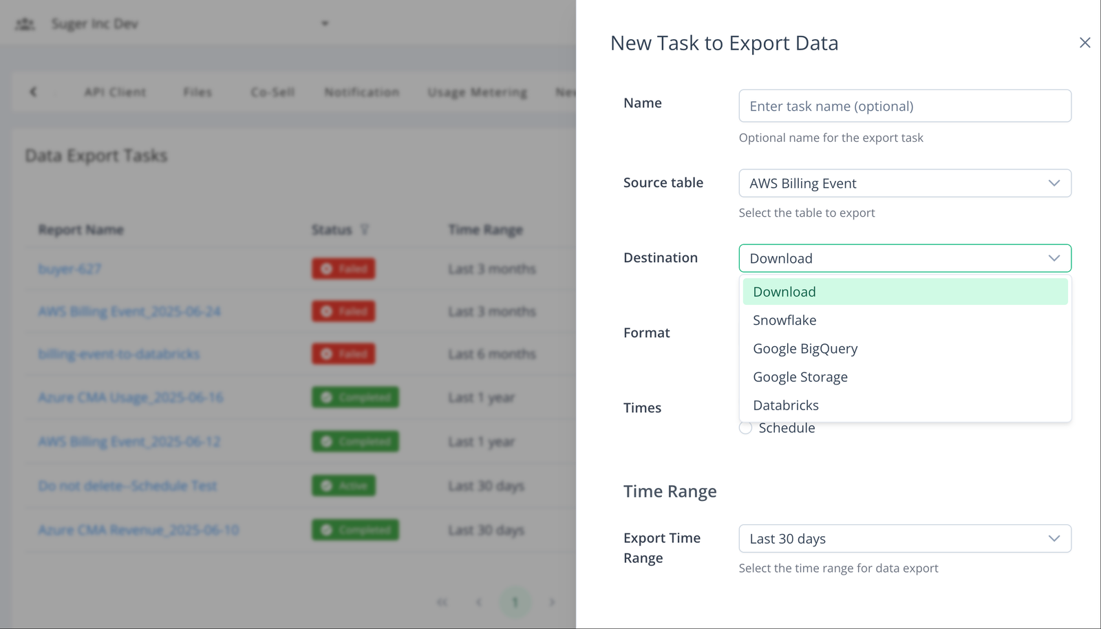 https://doc.suger.io/settings/table-export/