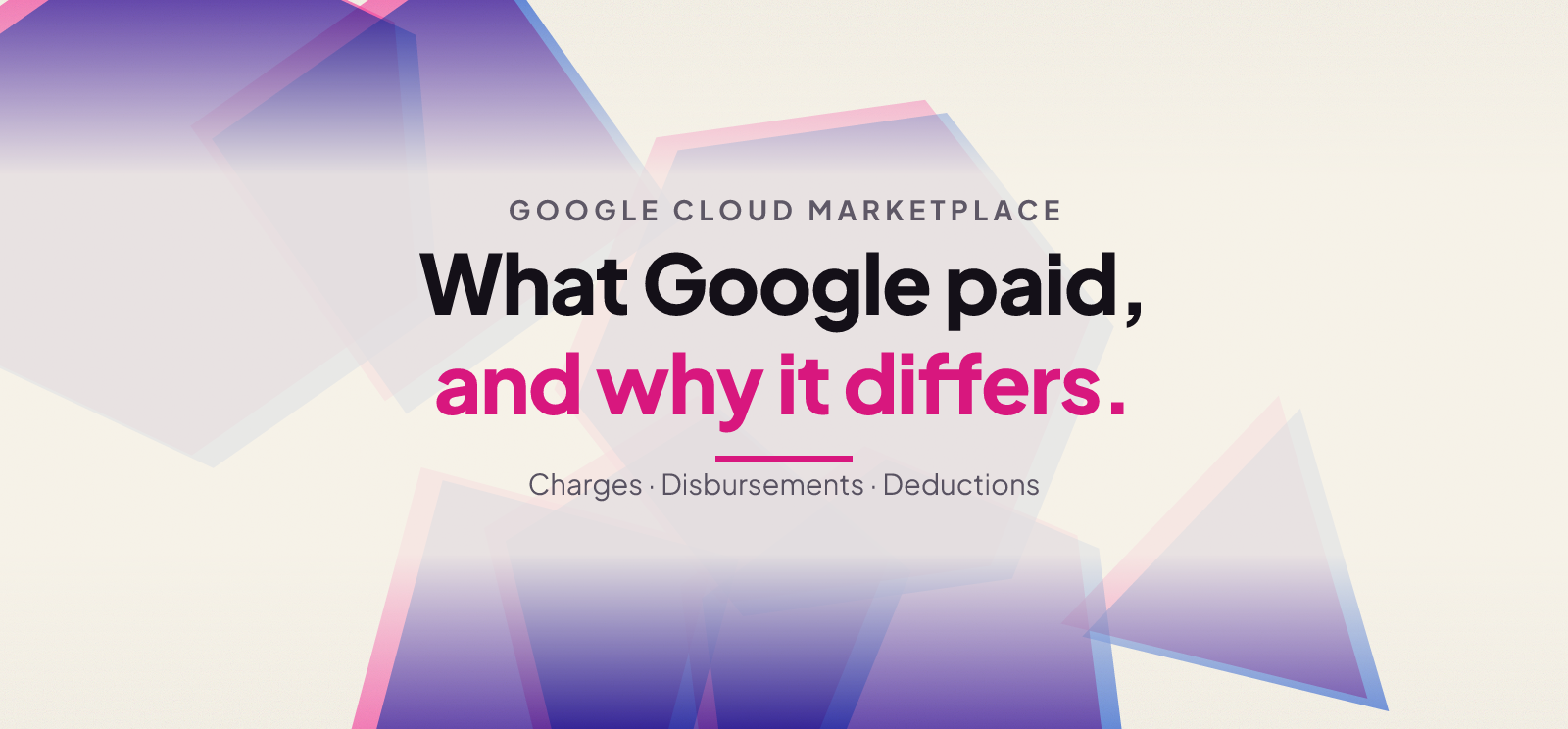 Google Cloud Marketplace Disbursement Report