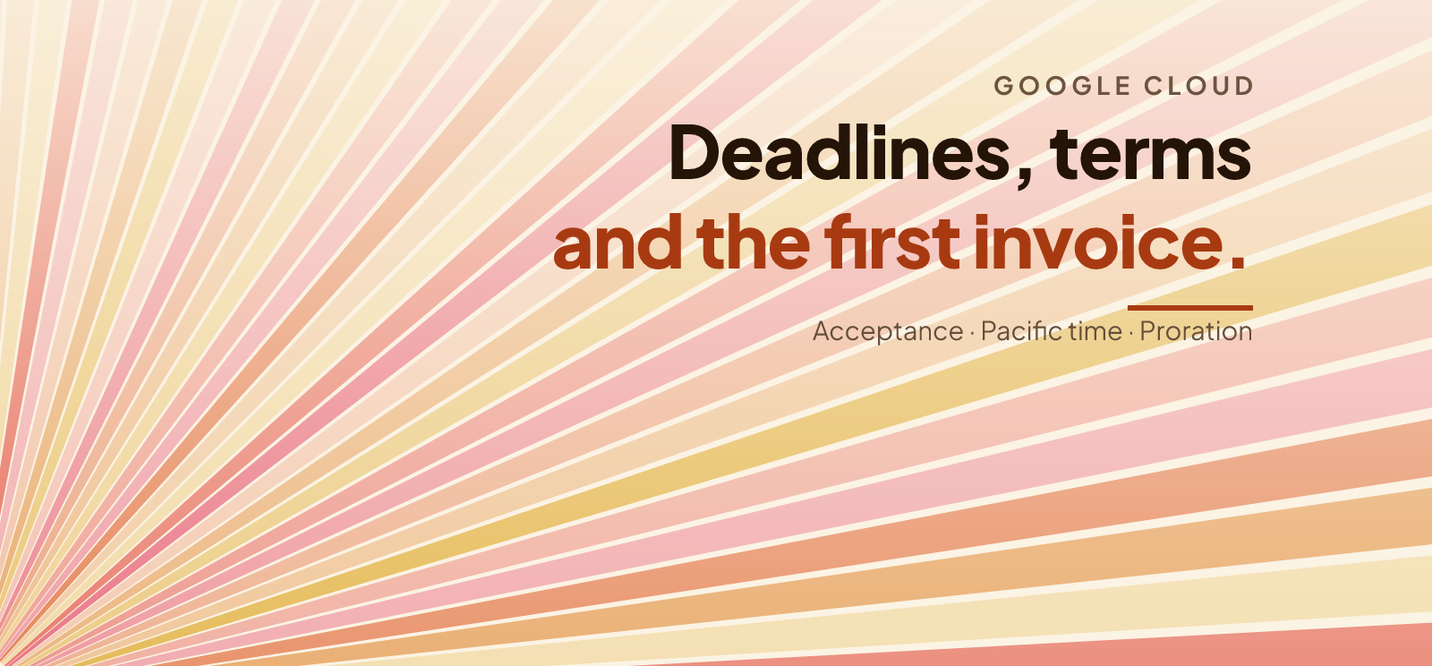 Google Cloud Private Offer Proration and Deadlines